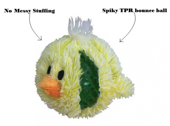 Hundleksak boll 10 cm med pip och mjuk utsida Party Pets Elite