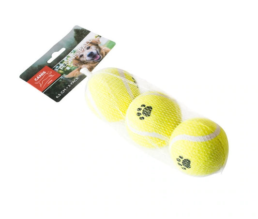 Tennisbollar 3-pack 6,5 cm – Active Canis hundbollar