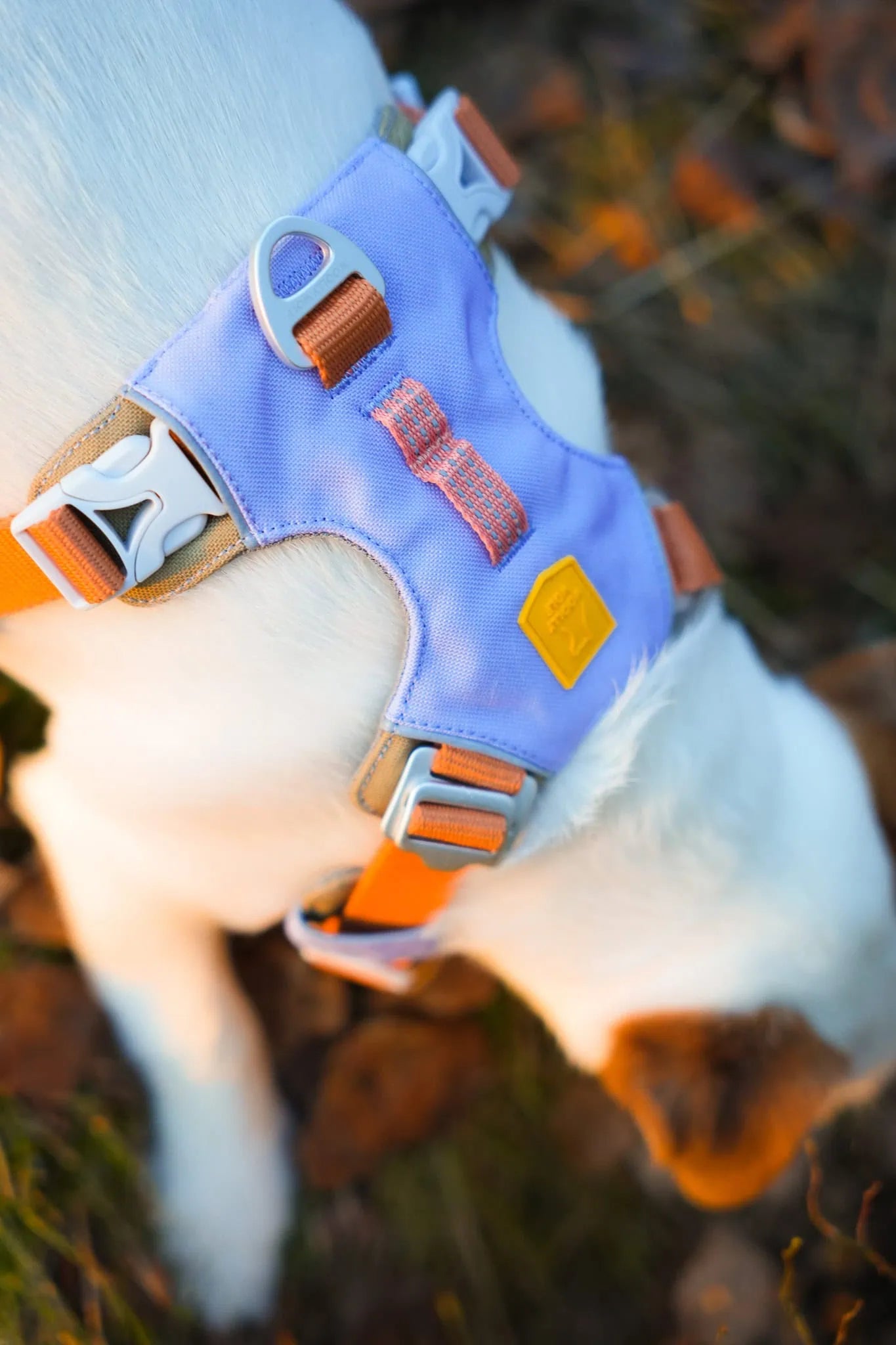 Alpha 360 hundsele i lavendel med justerbar passform och mjuk dubbelmesh för dagliga promenader