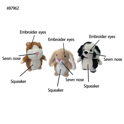 Mjuk hundleksak pip 18 cm Iller Kanin Dalamtin Party Pets