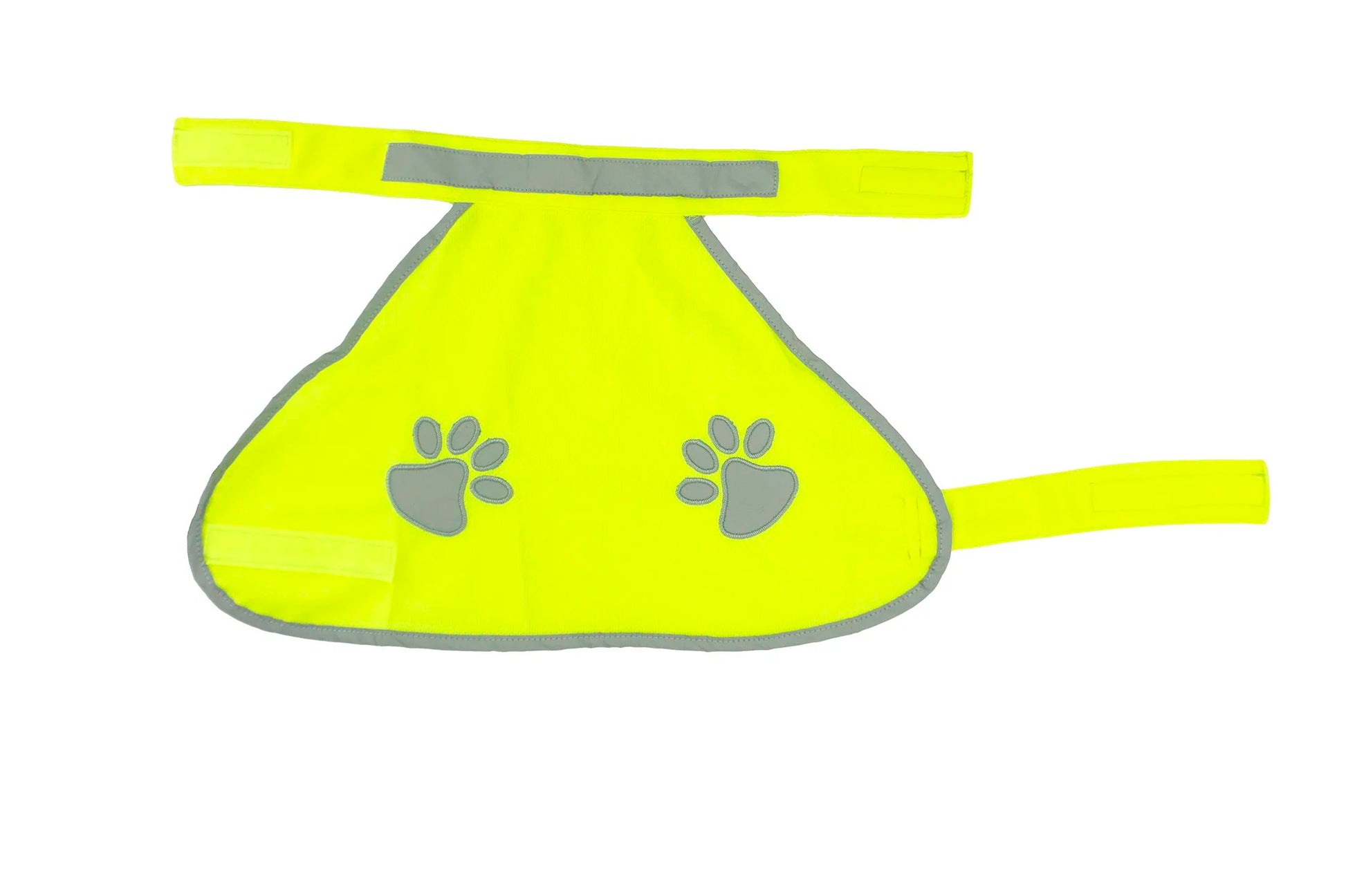 Reflexväst för hund neongul med kardborre och reflexband