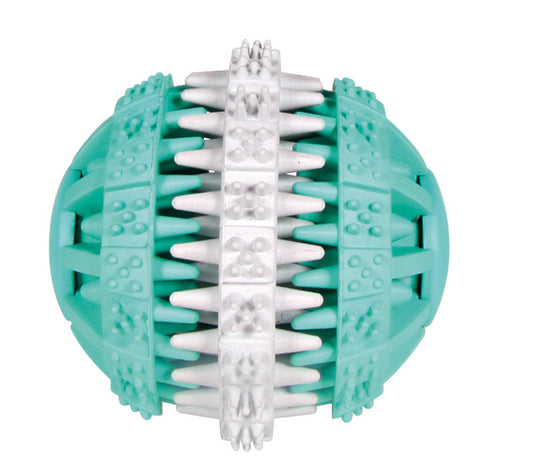 TRIXIE Denta Fun boll i naturgummi med mintsmak, 6 cm